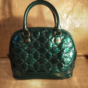 Loungfly Hello Kitty Green Patent Large Handbag be